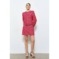 Blair Tweed Mini Skirt - Red