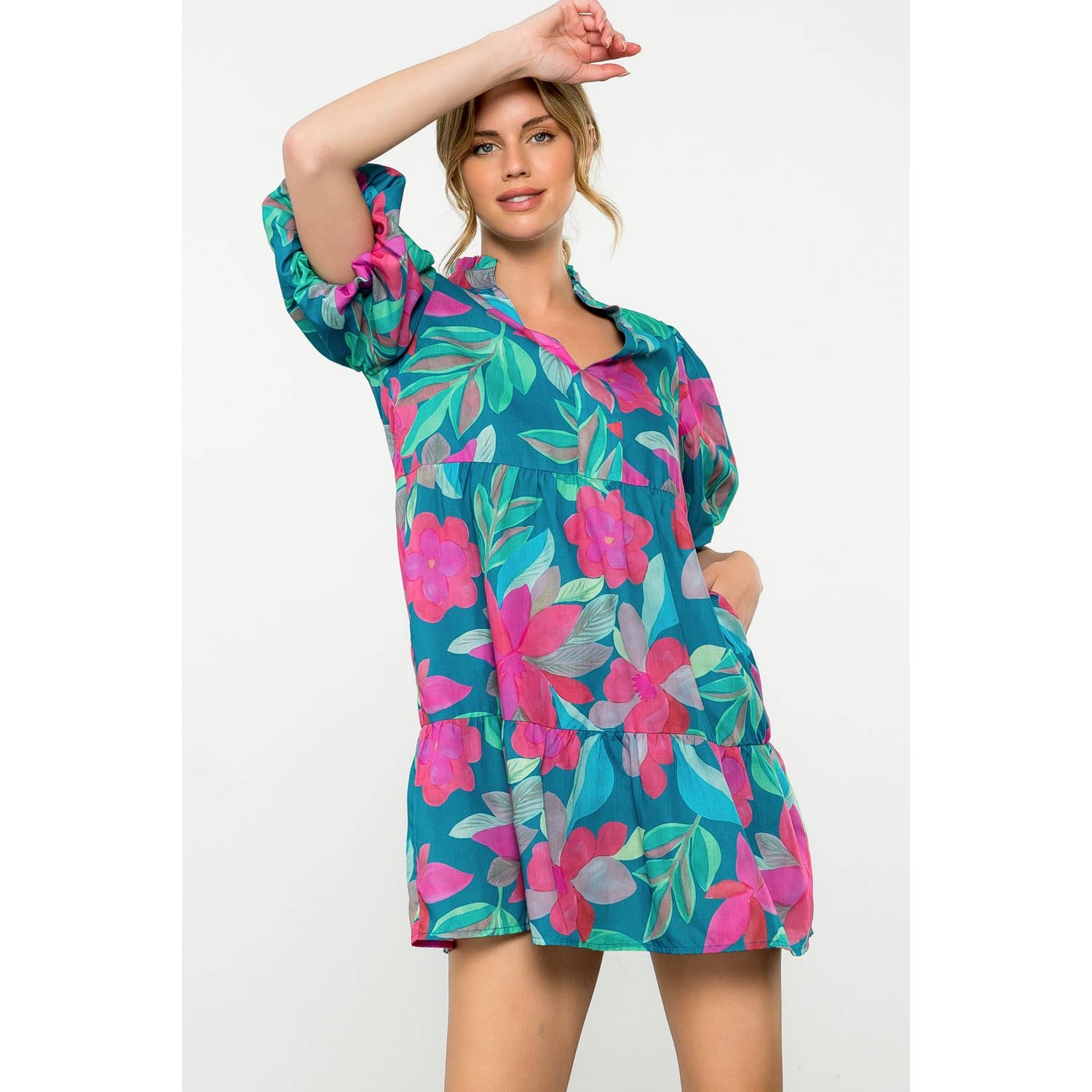 Floral Puff Sleeve Dress