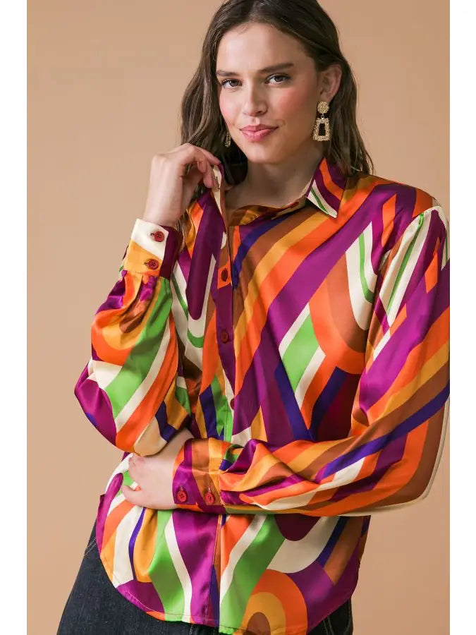 Groovy Baby Woven Top - Purple