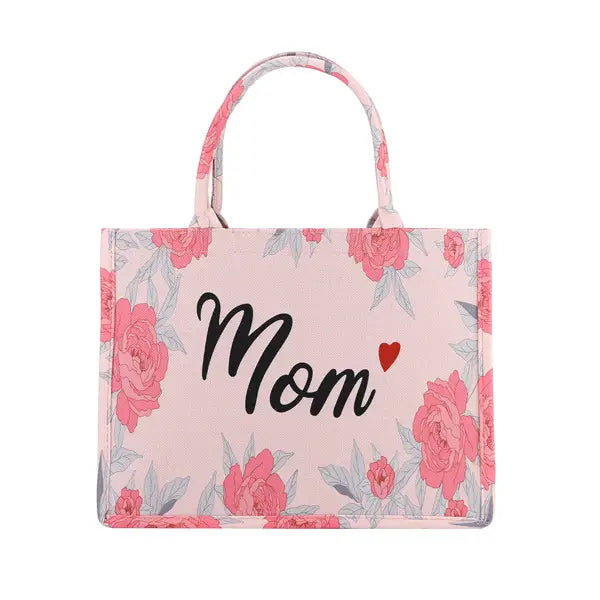 "Mom" Floral Tote