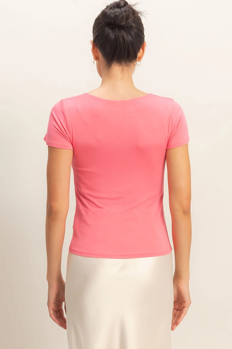 Everyday Basic Top - Taffy Pink