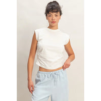 Synched Waist Top - Off White