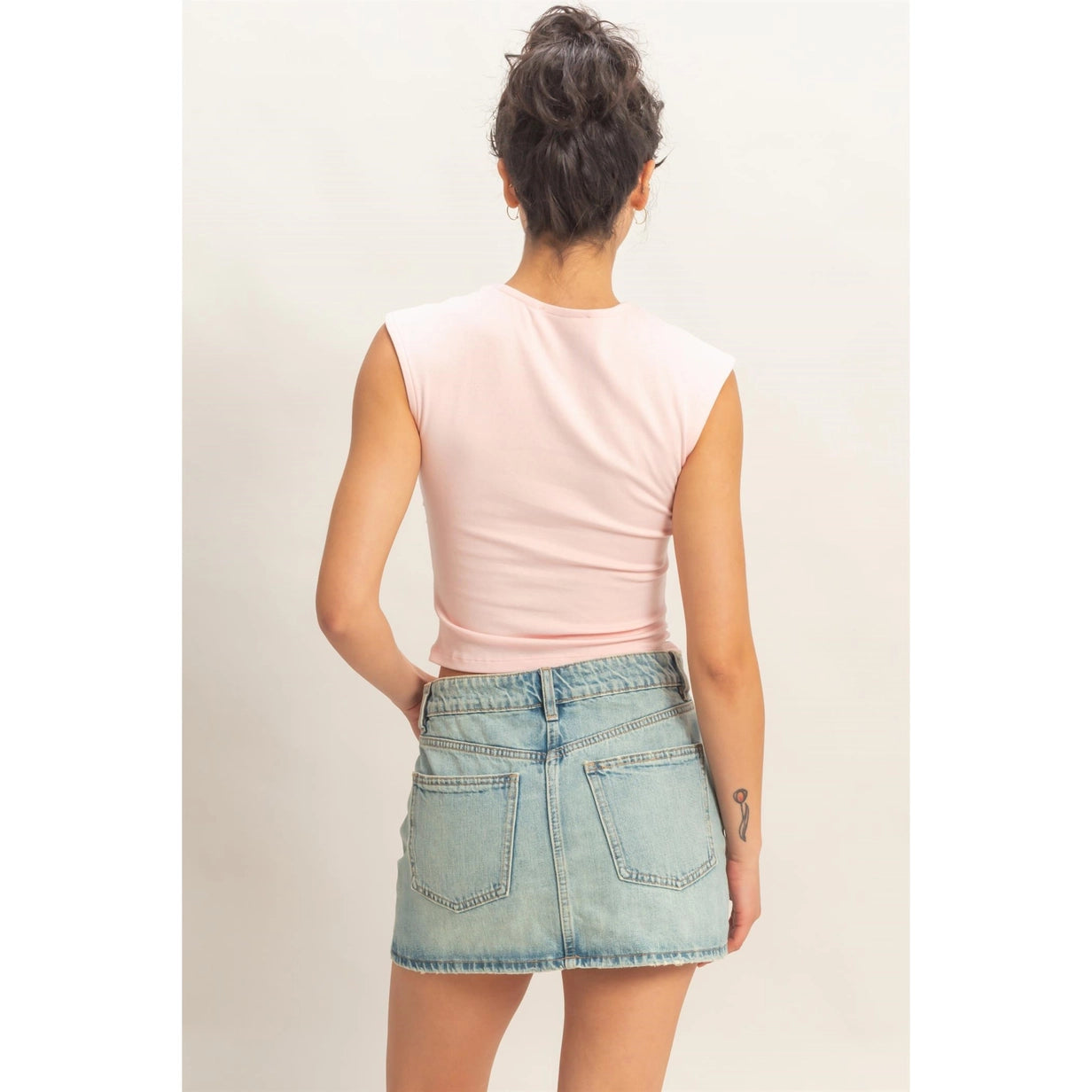 Cap Sleeve Top - Soft Pink