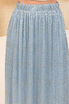 Metallic Midi Skirt - Blue