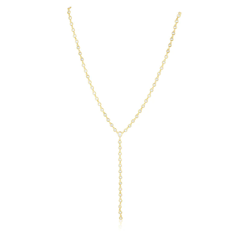 Anastasia Lariat Necklace - Gold