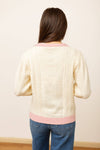 Nutcracker Sequin Cardigan - Beige/Pink