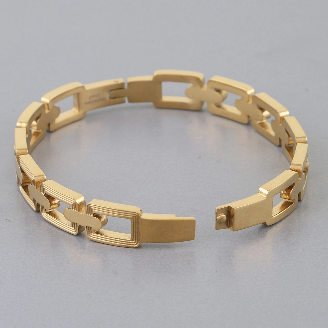 Chain Link Cuff Bracelet - Gold