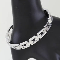Chain Link Cuff Bracelet - Silver
