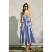 Pin Stipe Midi Dress