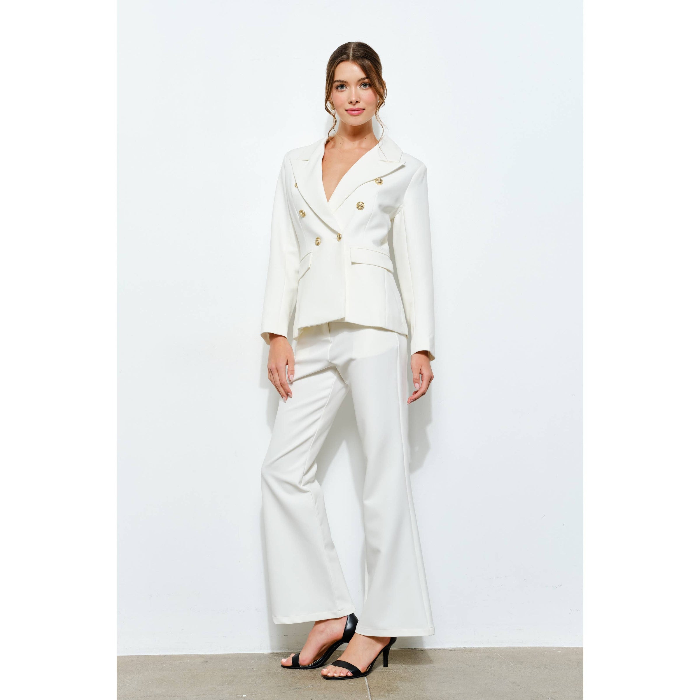 Natasha Fitted Blazer - White