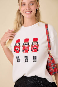 Nutcracker Embroidered Sweater
