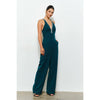 Crystal Trim Jumpsuit - Emerald