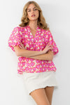 Sweetheart Puff Sleeve Blouse