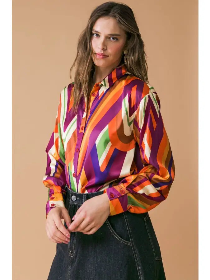 Groovy Baby Woven Top - Purple