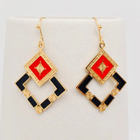 Geometric Square Earrings