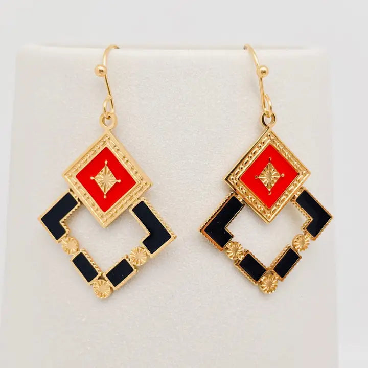 Geometric Square Earrings