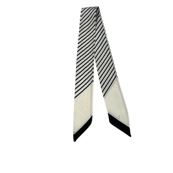 Twilly Scarf - Black/Cream