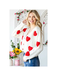 Heart On Your Sleeve Cardigan - White