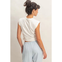Synched Waist Top - Off White