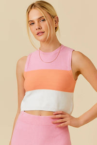 Color Block Knit Top