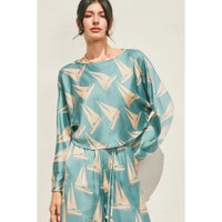 Coastal Reverie Wide Leg Pants - Blue