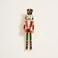 Nutcracker Brooch - Red/Green