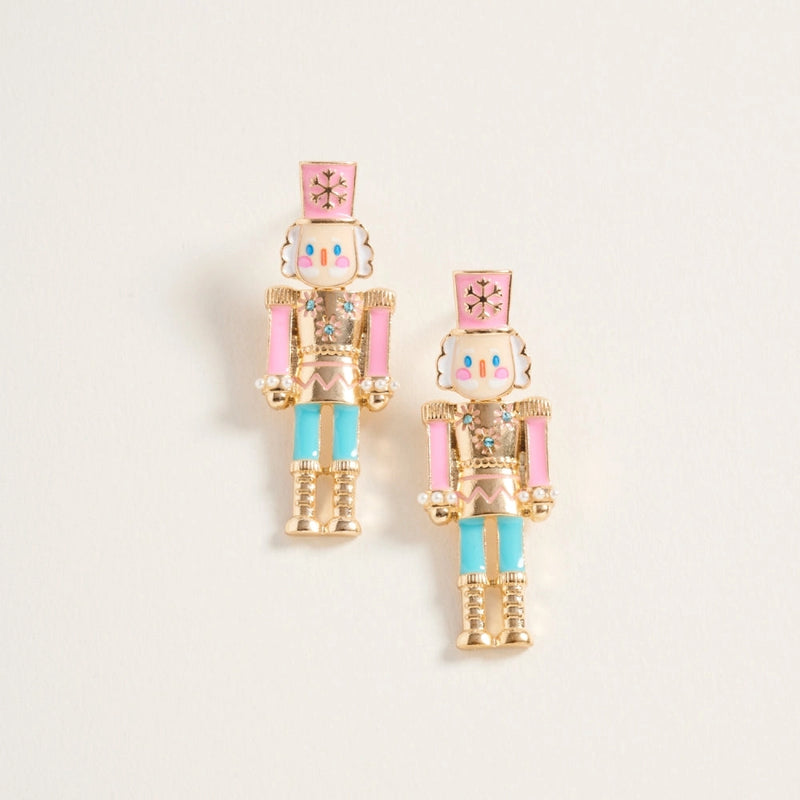 Nutcracker Earrings - Pink