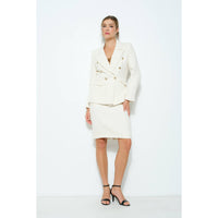 Natasha Tweed Blazer - Ivory