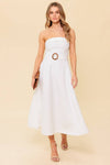 Woven Midi Dress - White