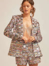 Natasha Tweed Fitted Blazer - Multi