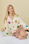 Christmas Sequin Ornament Cardigan