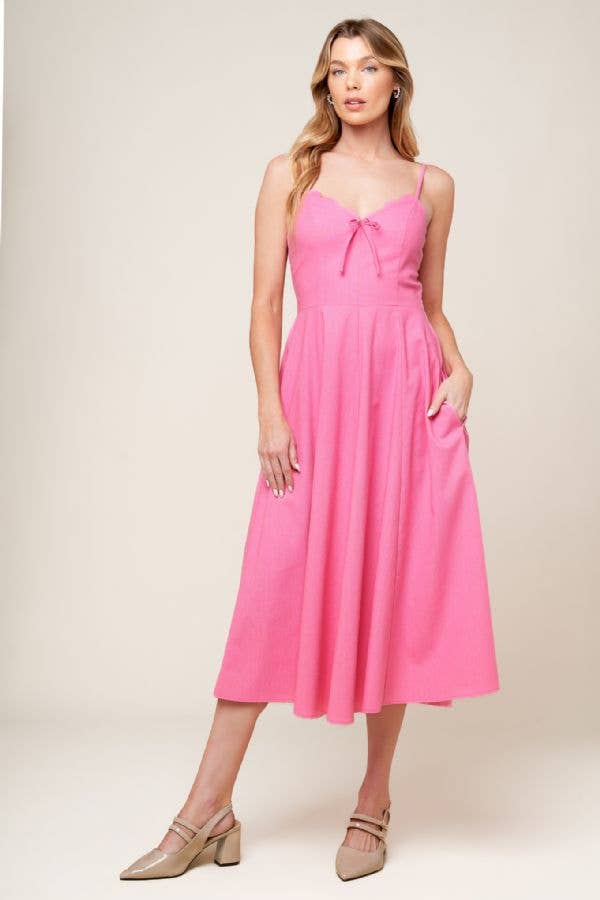 Sweetheart Midi Sundress - Pink