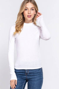 Ribbed Knit Top - Off White