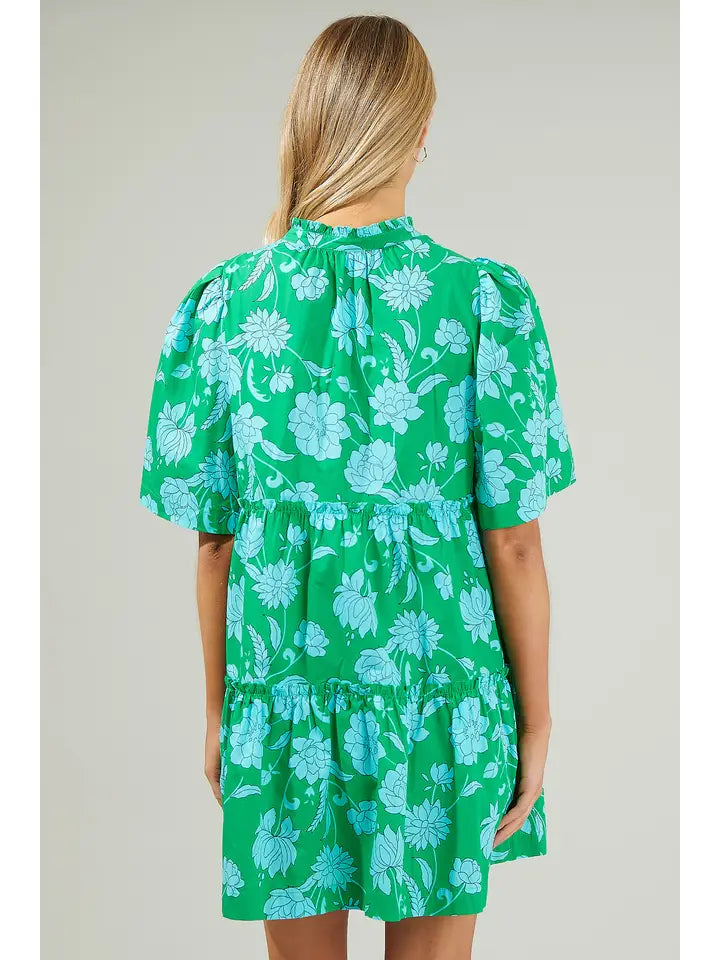 Waterlily Floral Shift Dress