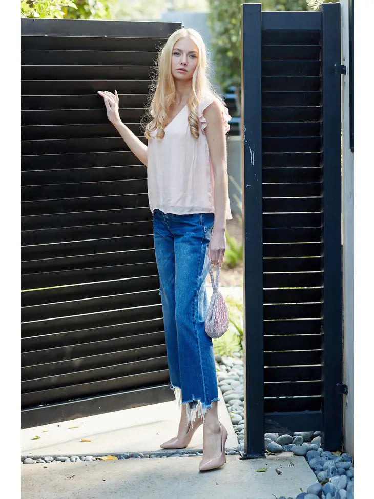 Distressed Dad Jeans - Mid Rise