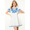 Santorini Tiered Embroidered Dress