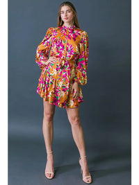 Floral Woven Mini Dress