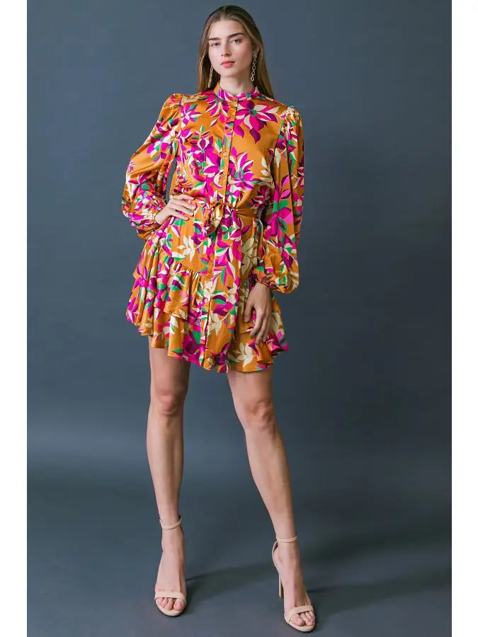 Floral Woven Mini Dress