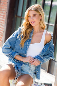 Denim Button Up Shacket