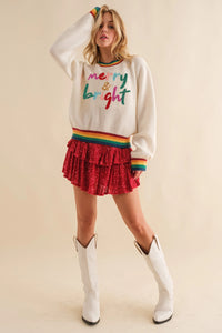 Merry & Bright Sweater - Glitter