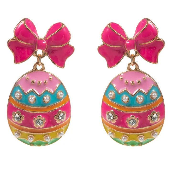 Easter Egg Earrings - Pink