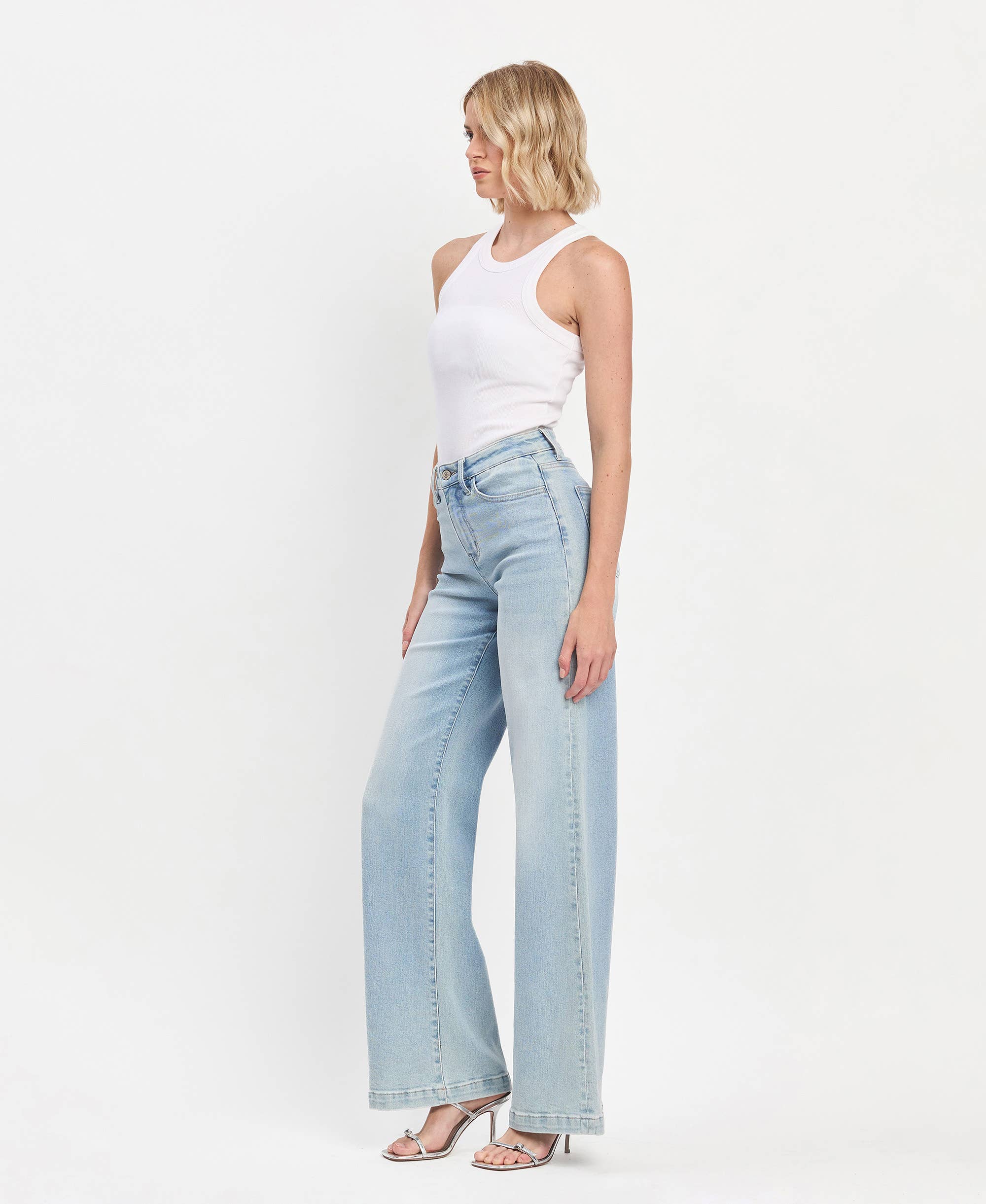 Festival Wide Leg Jeans - Light Wash