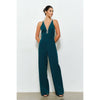 Crystal Trim Jumpsuit - Emerald
