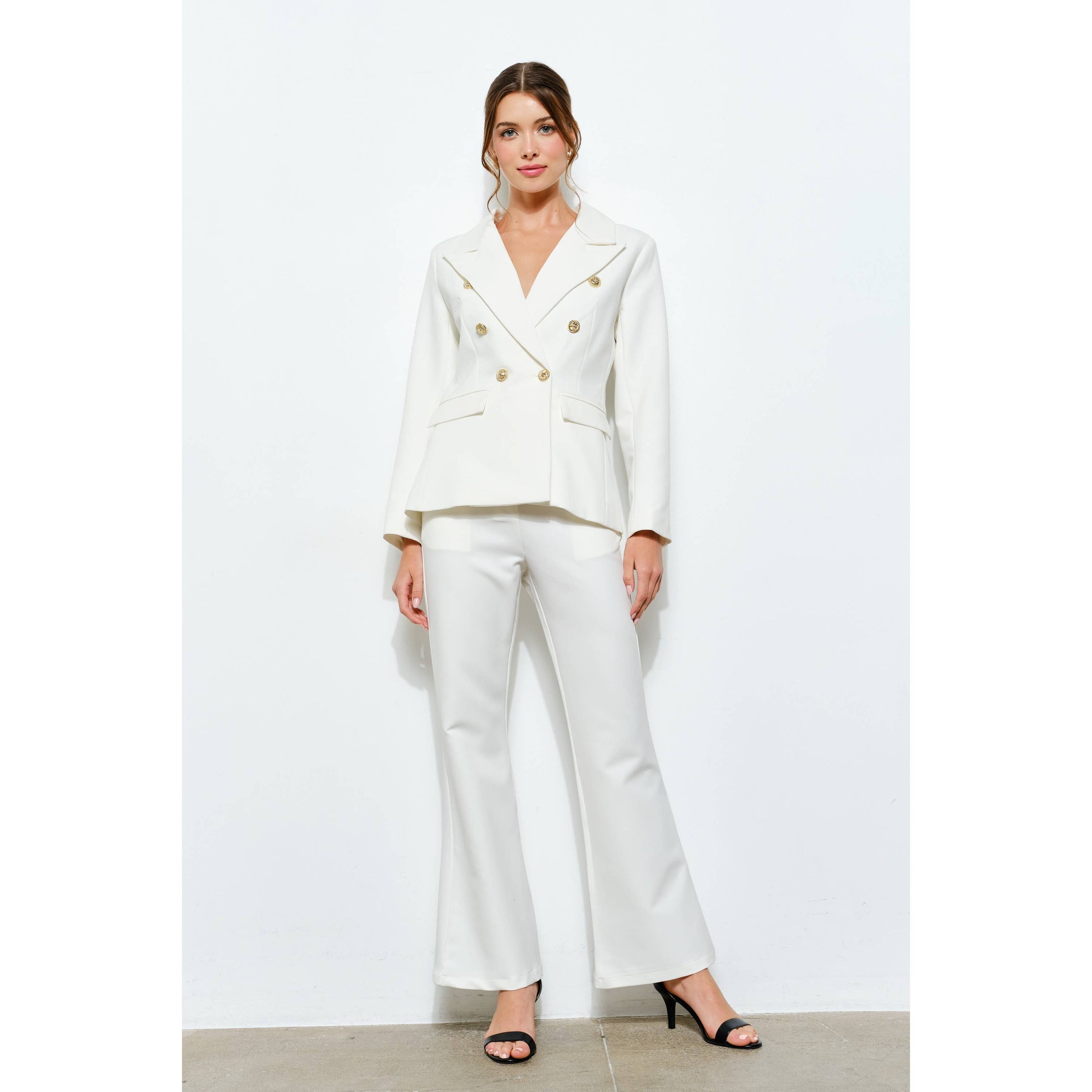 Natasha Fitted Blazer - White