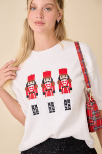 Nutcracker Embroidered Sweater