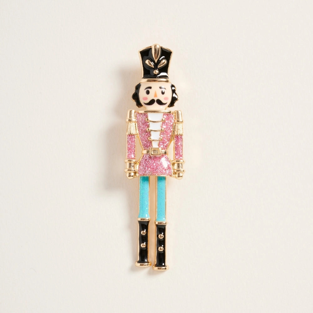 Nutcracker Brooch - Pink/Blue