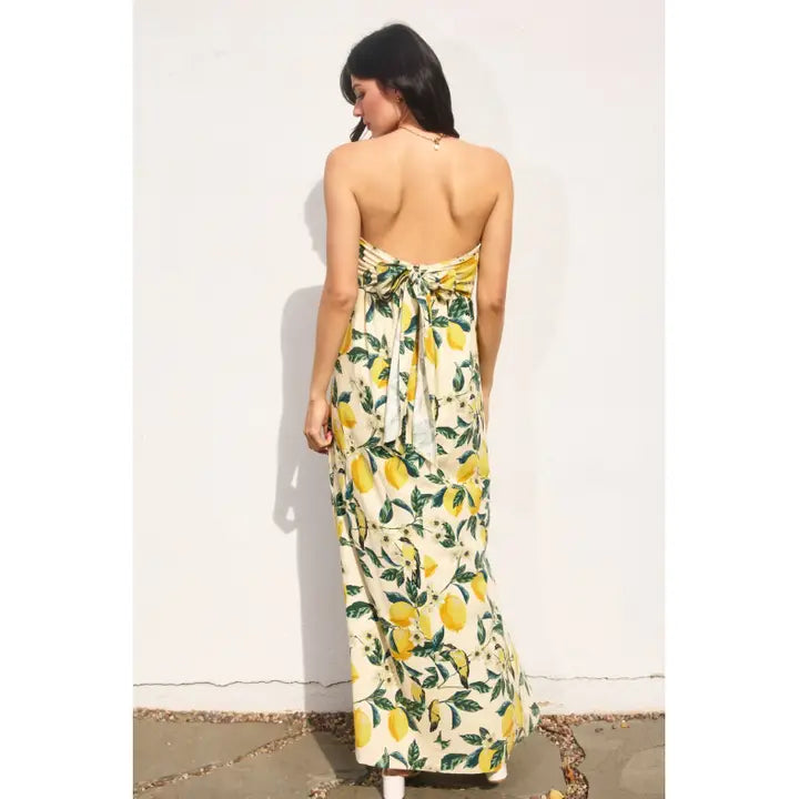 Lemon Garden Maxi Dress