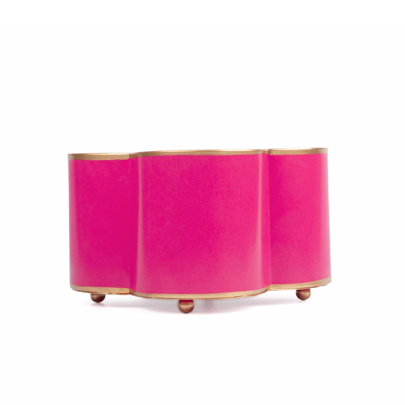 Mattie Quatrefoil Cachepot Planter - Pink