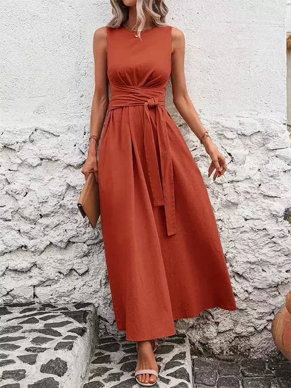 Ava Overlay Dress - Terra-cotta