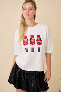 Nutcracker Embroidered Sweater